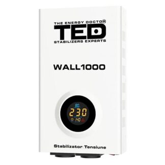 Stabilizator de tensiune TED Electric 1000VA, 600W, 230V, unda sinusoidala pura, display digital [1]