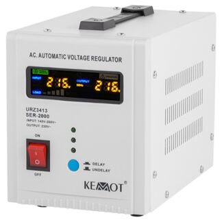 Stabilizator de tensiune KEMOT SER-2000, 2000 VA, 230 V ±5%, transformator toroidal, functie DELAY si afisaj LED [1]