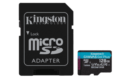 Card microSD Kingston Canvas Go Plus 128GB, UHS-I U3, pana la 200MB/s, SDCG4/128GB, ideal pentru video 4K, camere sport, drone, Android [1]