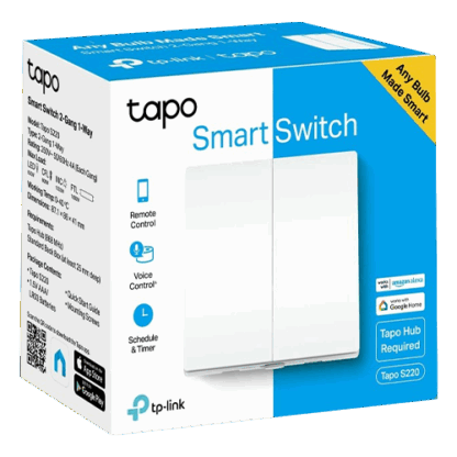 Intrerupator inteligent dublu TP-Link Tapo S220, Wi-Fi - TP-LINK TapoS220 [1]