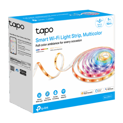 Banda LED RGBW inteligenta, 5 metri, Wi-Fi, control de la distanta - TP-LINK Tapo TapoL930-5 [1]