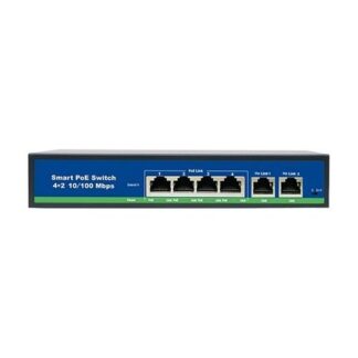 Switch BestNPS NPS0420FBL, 4+2 porturi 10/100Mbs, PoE, 78W [1]