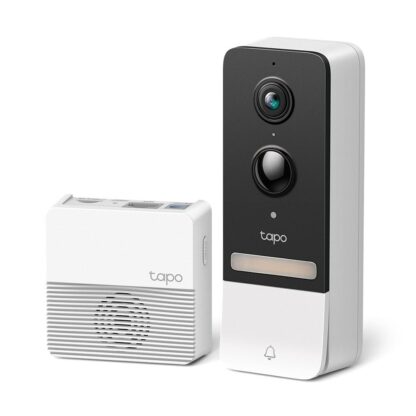 Sonerie video inteligenta Tapo D230S1, 2K 5MP, baterie reincarcabila 180 zile, vedere nocturna color, detectie AI, IP64, Wi-Fi 2.4GHz [1]