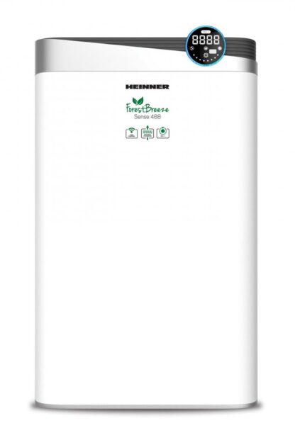 Purificator de aer Heinner Forest Breeze Sense 488 HPA-488WIFI, CADR 488 m³/h, filtru HEPA H11 + lampa UV, WIFI, ionizare, Auto, Sleep, 4 viteze, 85W, 3458 m², alb [1]