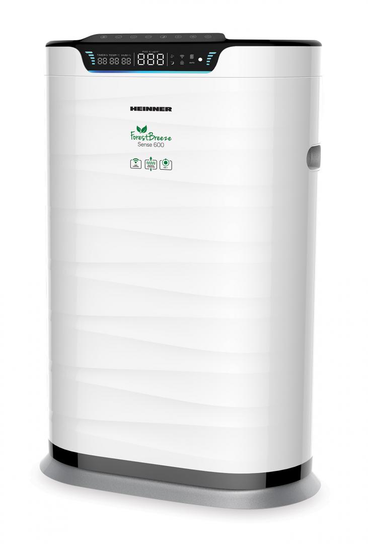 Purificator de aer Heinner HPA-600WIFI, CADR 600m³/h, 42~72m ², Control tactil cu display, Control WIFI, Telecomanda, Filtru HEPA H11, Generator ioni negativi, Senzor PM 2.5, Alb - 3 | YEO