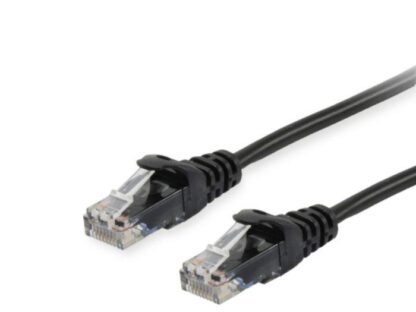 Cablu Patch Ethernet Cat6 U/UTP 2 m, AWG 26 (CCA), RJ‑45 Gold, PVC negru, 250 MHz EQUIP 625451 [1]