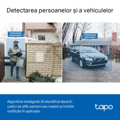 Sonerie video inteligenta Tapo D230S1, 2K 5MP, baterie reincarcabila 180 zile, vedere nocturna color, detectie AI, IP64, Wi-Fi 2.4GHz [1]