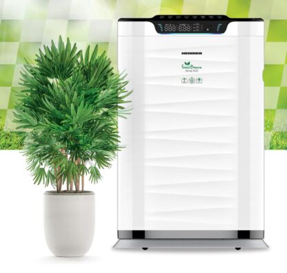 Purificator de aer Heinner HPA-600WIFI, CADR 600m³/h, 42~72m ², Control tactil cu display, Control WIFI, Telecomanda, Filtru HEPA H11, Generator ioni negativi, Senzor PM 2.5, Alb [1]