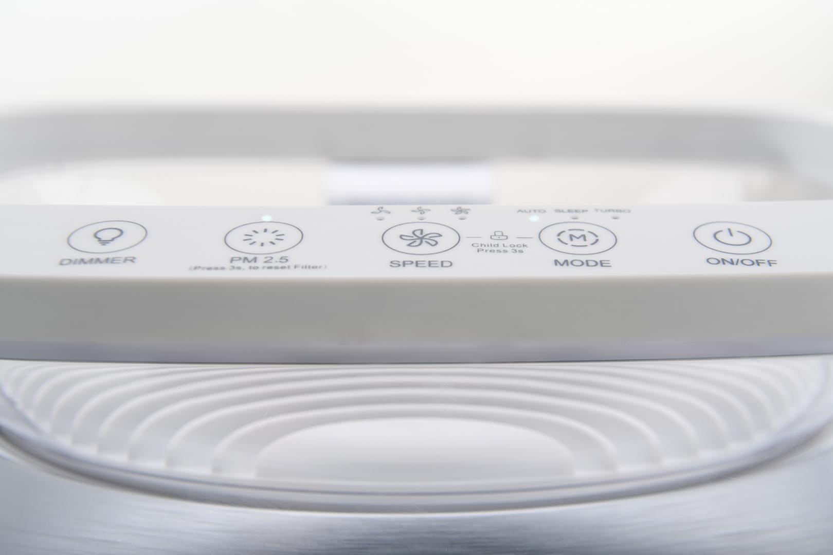 Purificator de aer Heinner HPA-M500, 500 m³/h CADR, filtru HEPA 13, ionizare, afisaj calitate aer, mod Auto & Silentios, 3 viteze, 35W, 35–60 m², alb/argintiu - 2 | YEO