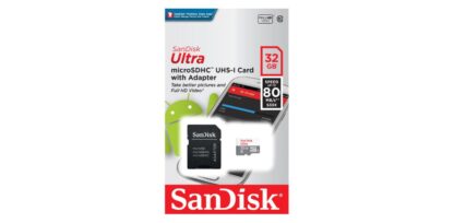 Card de memorie SanDisk microSDHC 32GB, Class 10, 100MB/s, SDSQUNR-032G-GN3MA, cu adaptor SD inclus [1]