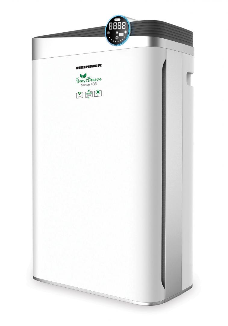 Purificator de aer Heinner Forest Breeze Sense 488 HPA-488WIFI, CADR 488 m³/h, filtru HEPA H11 + lampa UV, WIFI, ionizare, Auto, Sleep, 4 viteze, 85W, 3458 m², alb - 3 | YEO