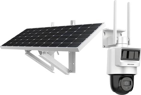 Camera de supraveghere cu panou solar si SIM 4G, 4MP, Hikvision HiLook PTZ-N2C400I-K/4G/C09S20, audio bidirectional, rotire si inclinare din aplicatie, slot card microSD, IP66