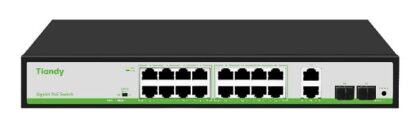 Switch PoE Tiandy TC-P3S020-G1622AT180, 16 porturi Gigabit PoE, 180W, AI Mode, VLAN, Extend, 40Gbps [1]