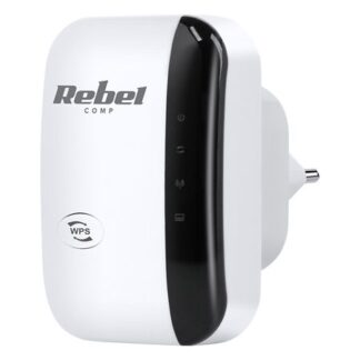 Range extender repetear Rebel 300Mbps, pana la 10 utilizatori, 2,4 GHz, 2 antene integrate, 100m raza de actiune wireles - KOM1030 Range extender repetear Rebel 300Mbps, pana la 10 utilizatori, 2,4 GHz, 2 antene integrate, 100m raza de actiune wireles - KOM1030