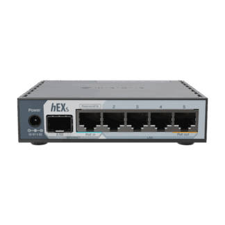 Router hEX, 5 porturi RJ45 Gigabit, 1 x SFP 2.5G, 1 x PoE Out, USB, PoE In - MikroTik E60iUGS [1]