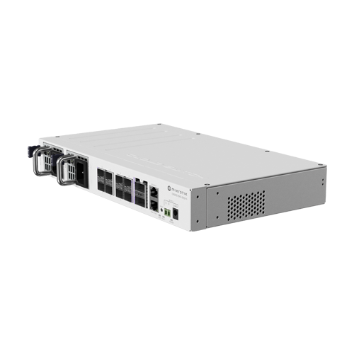 Switch 2 x QSF28 100G, 8 x SFP28 25G, 2 x RJ45 100 Mbps, 802.3bt PoE In, 1U - MikroTik CRS510-8XS-2XQ-IN