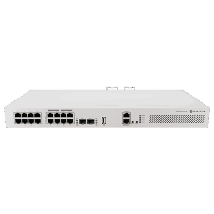 Switch 8 x RJ45 Gigabit PoE af/at, 10 x RJ45 Gigabit, 2 x SFP+ 10G, NAND, 1U - MikroTik CRS418-8P-8G-2S+RM [1]