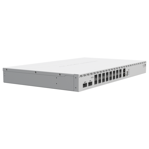 Switch 2 x QSF28 100G, 16 x SFP28 25G, 2 x RJ45 100 Mbps, 1U - MikroTik CRS518-16XS-2XQ-RM