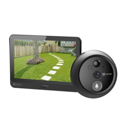 RESIGILAT-Vizor electronic smart EZVIZ WiFi FullHD monitor 4.3 inch acumulator 4600mAh slot SDcard - CS-HP4(2WPFBS) [1]