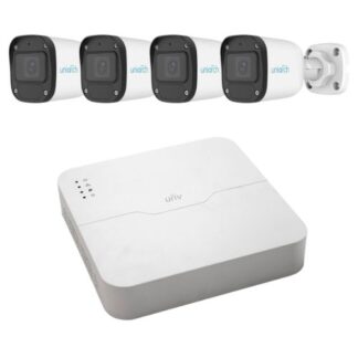 Sistem supraveghere simplu Uniarch, 4 camere IP 2MP Full HD, Vizualizare de pe mobil, Microfon, De exterior, Vizibilitate pe timp de noapte 30m, NVR 4 canale PoE [1]