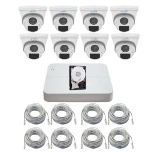 Sistem supraveghere IP Uniarch, 8 camere de interior 4MP 2K, Infrarosu 30m, Microfon, Slot card SD, Microfon, NVR 8 canale, HDD 1TB, Accesorii montaj [1]
