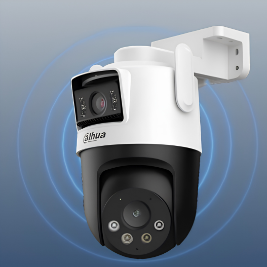 Camera de supraveghere WiFi de exterior Dahua Picoo Dual P5D‑5F‑PV, Pan/Tilt 360°, WiFi 6, 5+5MP, Dual 2880×1620, Iluminare Duala inteligenta, Detectie AI persoane/vehicule, Detectie inteligenta, Urmarire automata, Linkage Tracking, Alarma sonora si luminoasa, IP66 [1]