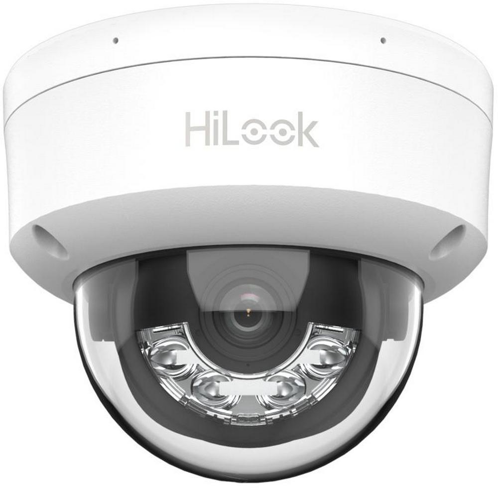 Camera supraveghere dome IP Hikvision HiLook IPC-D120HA-LU, 2MP, 2.8mm, Iluminare duala, Microfon, PoE, IP67, IK08