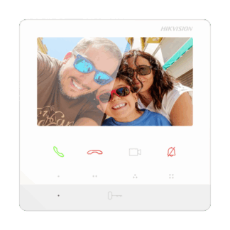 Monitor videointerfon TCP/IP, TFT LCD 4.3 inch 9 butoane, PoE, Alb - HIKVISION DS-KH6100-E1-White [1]