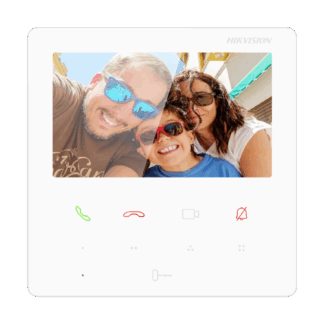 Monitor videointerfon TCP/IP, TFT LCD 4.3 inch touch screen 9 butoane, PoE, WiFi, Alb - HIKVISION DS-KH6110-WE1-White [1]