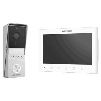 Kit videointerfon analogic 7 inch, camera, conectare 2 fire - HIKVISION DS-KIS102-P-Aparent [1]