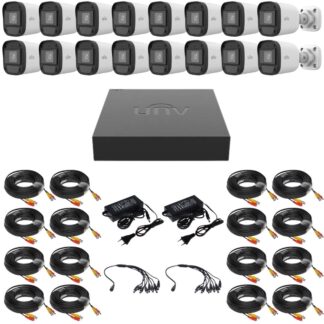 Sistem supraveghere Uniview, 16 camere, 2MP, Full HD, Accesorii montaj inclus, DVR, Vizualizare pe mobil [1]