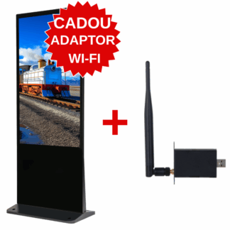 Totem Dahua de interior + Cadou Adaptor Wi-Fi,  55 inch, LCD Digital Signage, 4 cores A55, 1.92 GHz, Android, 4K 8MP, 4 GB RAM, Difuzor - LDV55-SAI400L