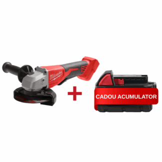 Polizor unghiular fara perii M18, comutator tip clapeta, 125mm, 18V, cu acumulator - Milwaukee Polizor unghiular fara perii M18, comutator tip clapeta, 125mm, 18V, cu acumulator - Milwaukee