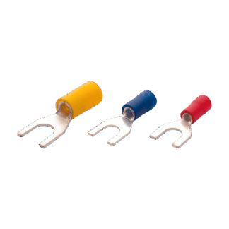 Terminale izolate de tip furca, sectiune transversala 1.50-2.50mm, M4, 200buc/set PCK-402