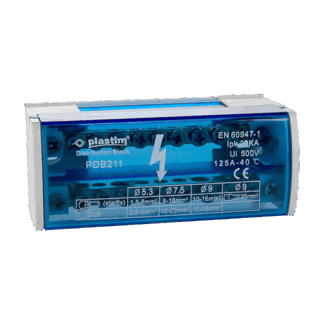 Bloc de distributie electrica, 2x11 poli, 125A - Plastim PDB211 [1]