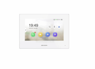 Videointerfon de interior Hikvision DS-KH6320Y-WTE2, 7 inch, aparent, 2 fire, Alb [1]