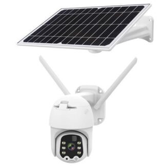 RESIGILAT - Camera rotativa Speed Dome 4G audio cu panou solar 2MP IR 30M microfon Sim Difuzor Card Kruger&Matz 4G Connect C100  KM2214 [1]