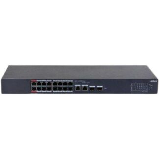 Switch PoE Dahua 16+2 Port, PoE 16x RJ45 10/100, Combo: 2x RJ45 10/100/1000 2x SFP 1000, 135 W, Cloud Management [1]
