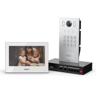 Kit videointerfon IP Dahua KTP05, camera 2MP, monitor touch 7 inch, PoE, control acces RFID si PIN, aplicatie mobila, WDR, IP65, sistem interfon video smart pentru locuinta si business