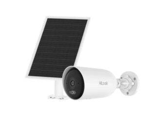 Camera 4G LTE cu panou solar si baterie HiLook, 4MP, lentila 2.8mm, 8W, 9000mAh, iluminare duala 30m, audio, slot SD, IP66 - IPC-CFS04/4G-SIM [1]