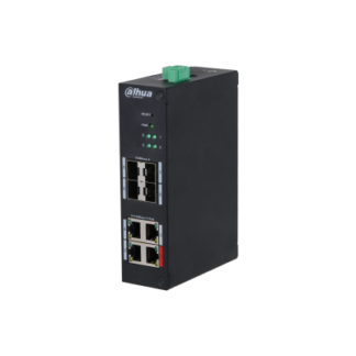 Switch cu 8 porturi Dahua HS4408-4ET-96, 4 porturi PoE 10/100 Mbps, 4 porturi SFP 1000 Mbps, PoE Watchdog, Hardened Switch [1]