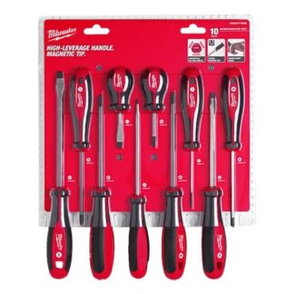 Trusa profesionala cu 10 surubelnite Tri-Lobe, maner ergonomic, varf magnetic - Milwaukee MLWK-4932471808 [1]