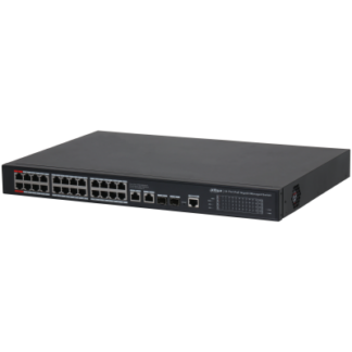 Switch PoE Dahua 28 Port, PoE 24× RJ45 10/100/1000, 2 × RJ45 10/100/1000, 2x SFP 1000 [1]
