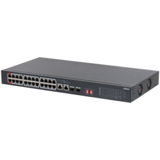 Switch PoE Dahua 24+2 Port, PoE 24x RJ45 10/100, Combo: 2x RJ45 10/100/1000 2x SFP 1000, 240W, fara management, S3226-24ET-240 [1]