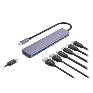 Hub 7 in 1 Platinet, 10GBS, pd 100w, aluminiu, PMH22 [1]