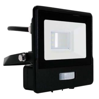 Reflector Led, V-tac,  SMD 10W 6400K IP65 cu senzor miscare - negru [1]