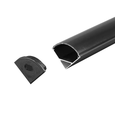 Profil aluminiu pentru banda led 2m 15.8mm x 15.8mm - negru, SKU-2874 - imagine 2