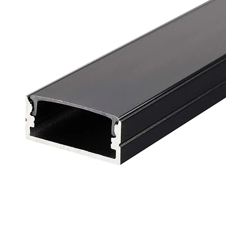 Profil aluminiu pentru banda led 2m 23.5mm x 10mm - negru, SKU-2876 - imagine 2