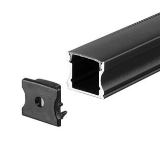 Profil aluminiu pentru banda led 2m 17.2mm x 14.4mm - negru, SKU-2878