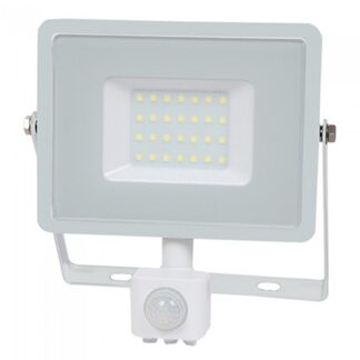 Reflector led smd 30w 6400k ip44 cu senzor miscare - alb, SKU-459